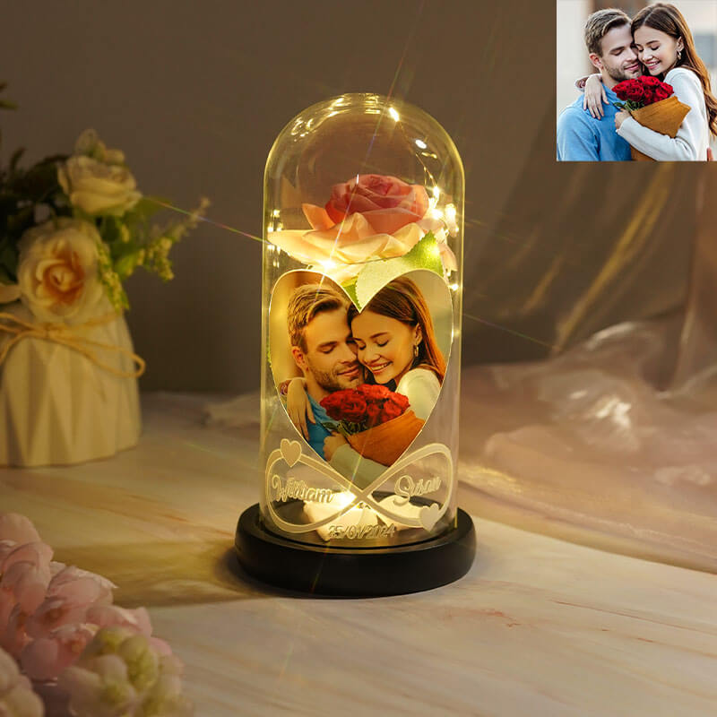 Luminária com foto personalizada - Um amor que brilha para sempre