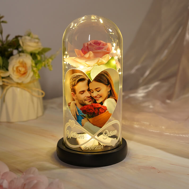 Luminária com foto personalizada - Um amor que brilha para sempre